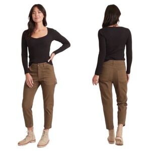 Marine Layer Slim/Straight Utility Pant in Military Olive